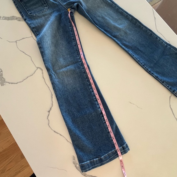 Risen Jeans - High Rise Ankle Length Bootcut Patch Pocket Jeans - Size 27 - EUC - Picture 10 of 13